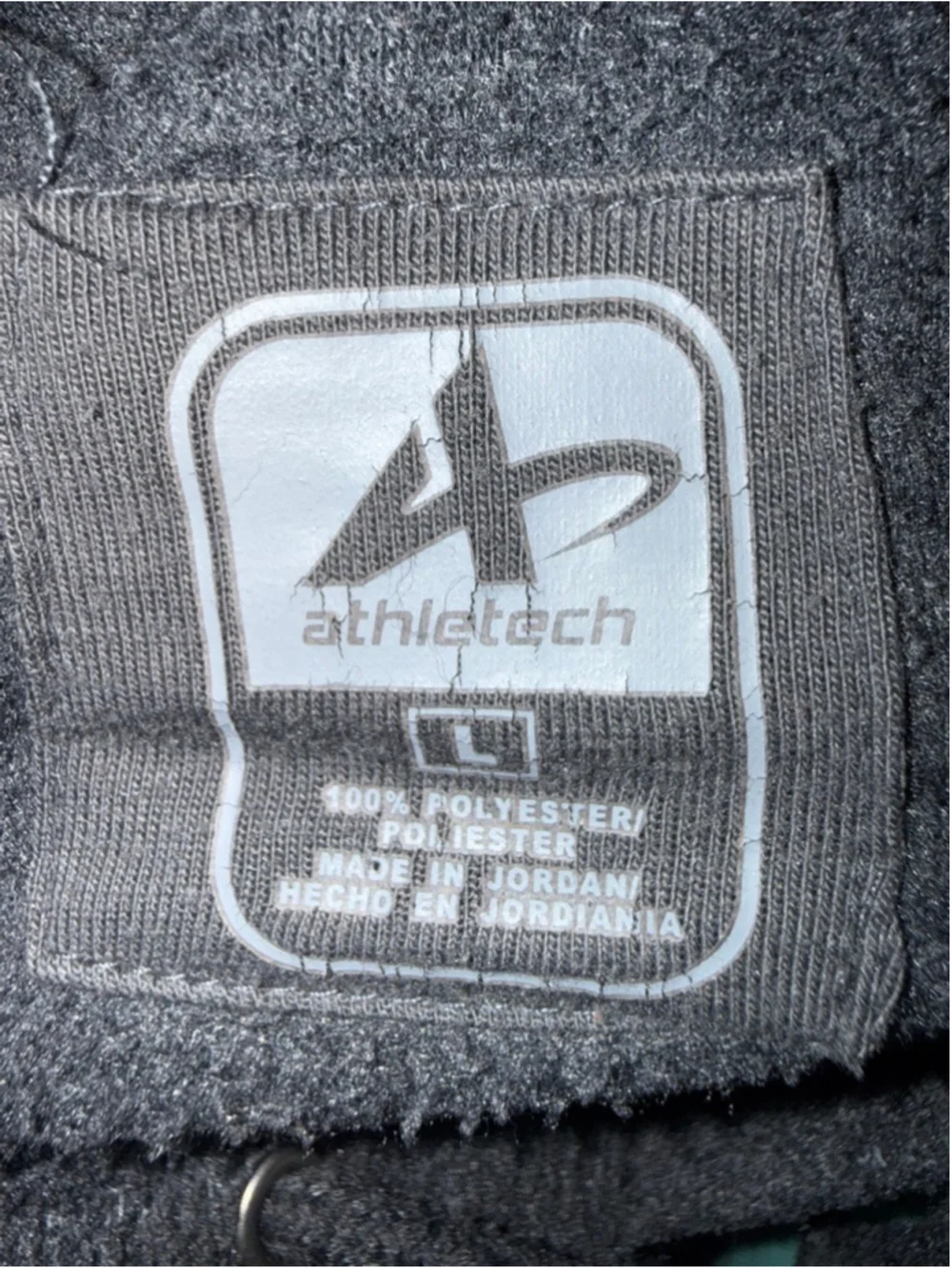 Men's AthleTech Charcoal Fleece Hoodie L